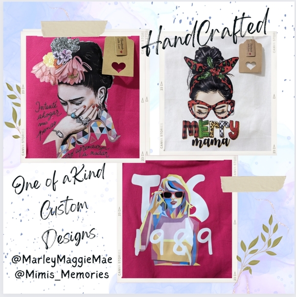 Cotton Tote Merry Mama Hair Bun Christmas Bag HANDCRAFTED NEW - Picture 9 of 9